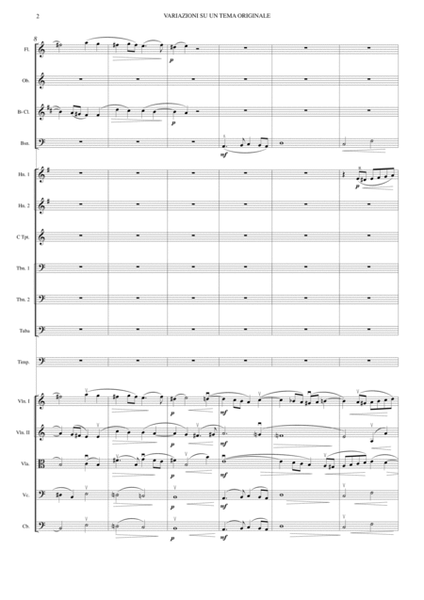 Salvatore Passantino: VARIAZIONI SU UN TEMA ORIGINALE (ES-21-018) - Score Only