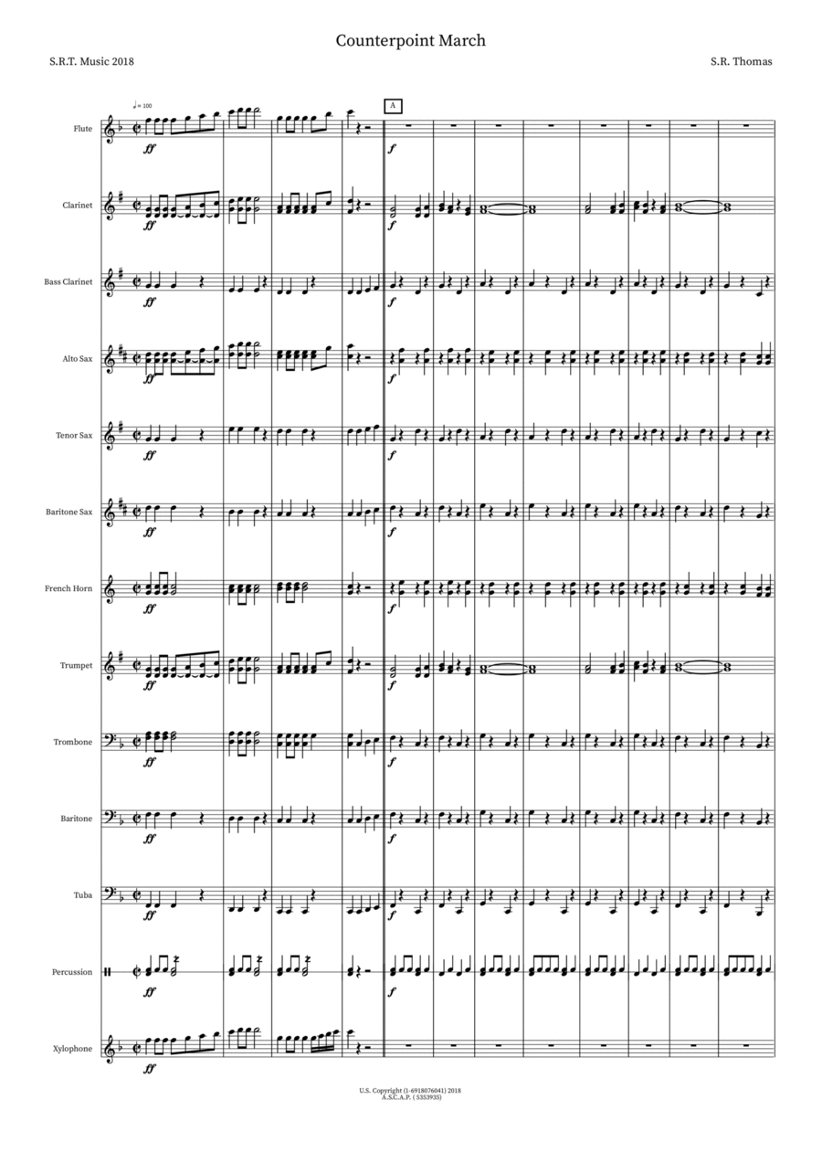 Counterpoint March Concert Band scores gallery preview page 1