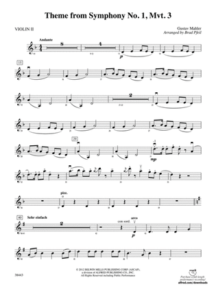 Theme from Symphony No. 1, Movement 3: 2nd Violin