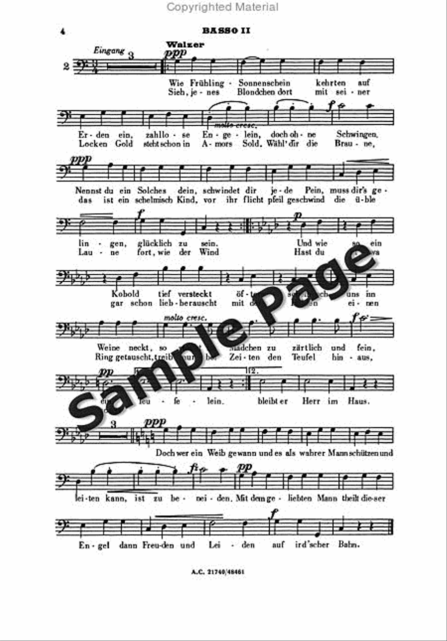 Strauss J Wein Weib+gsg Walzer Op333 TTBB scores gallery preview page 5