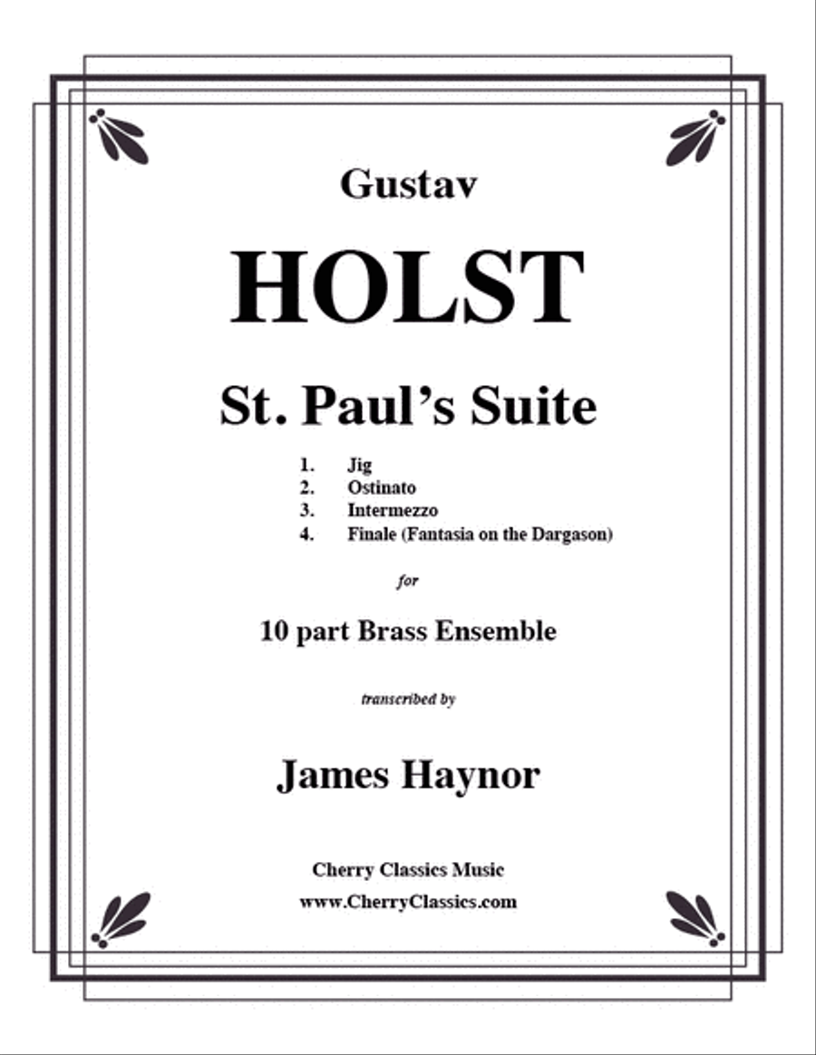 St. Paul’s Suite for Brass Ensemble Brass Ensemble scores gallery preview page 1