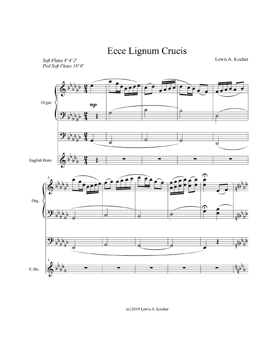 Ecce Lignum Crucis (Behold the wood of the Cross) Small Ensemble scores gallery preview page 2