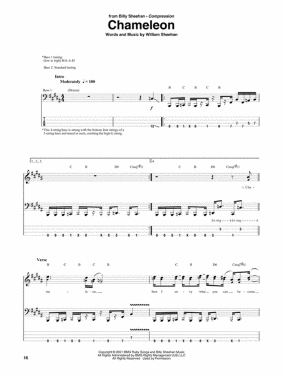 Best of Billy Sheehan Best of Billy Sheehan Bass Guitar Tablature scores gallery preview page 4