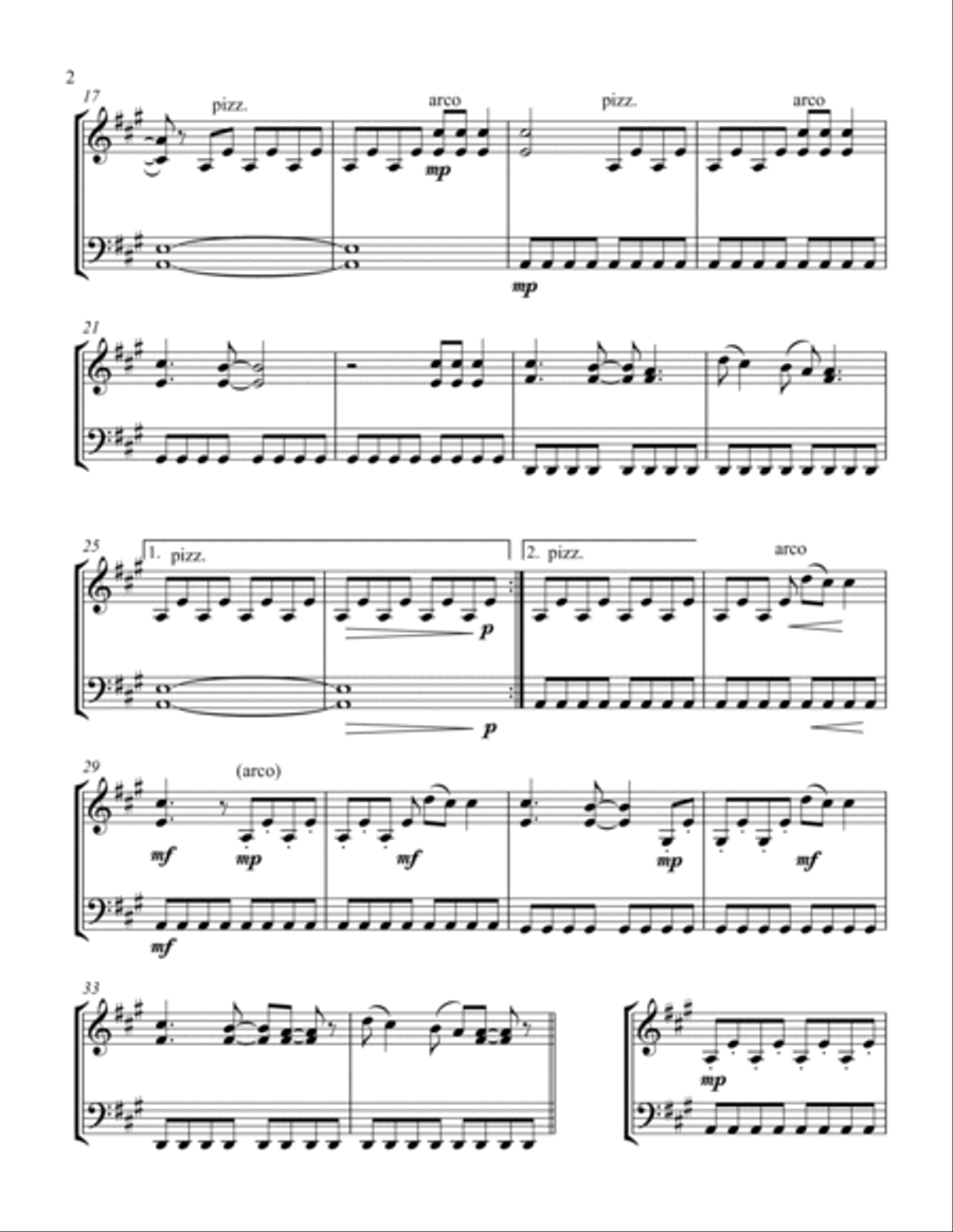 Chasing Cars String Duet scores gallery preview page 5