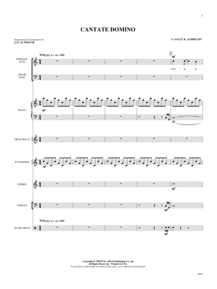 Cantate Domino: Score