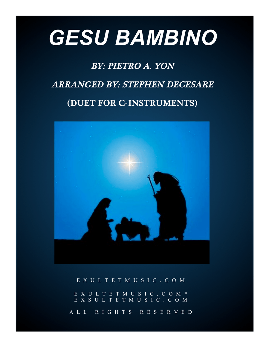 Gesu Bambino (Duet for C-Instruments) Flute scores gallery preview page 1