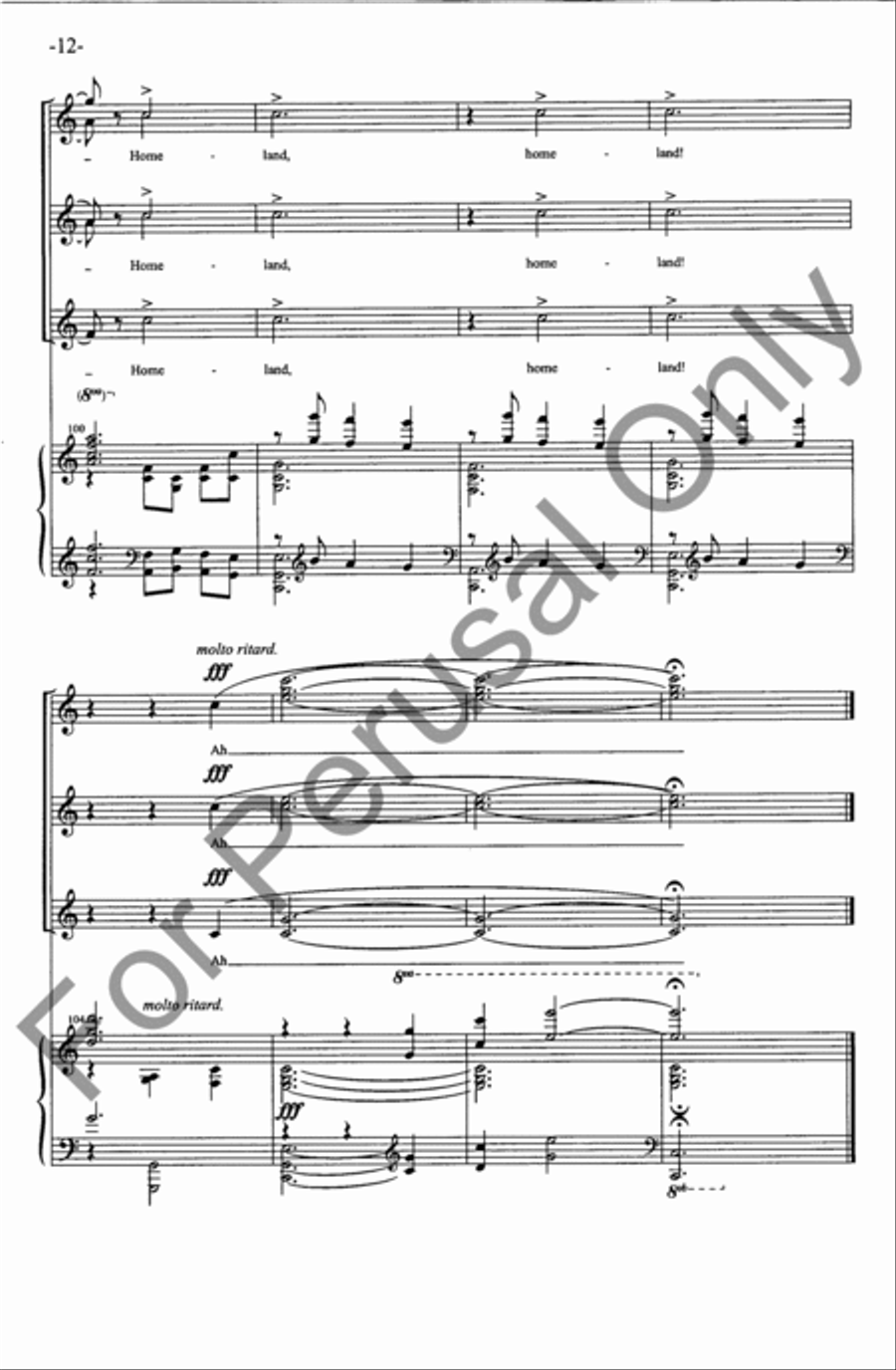 Homeland (Choral Score) Homeland (Choral Score) SSA scores gallery preview page 11