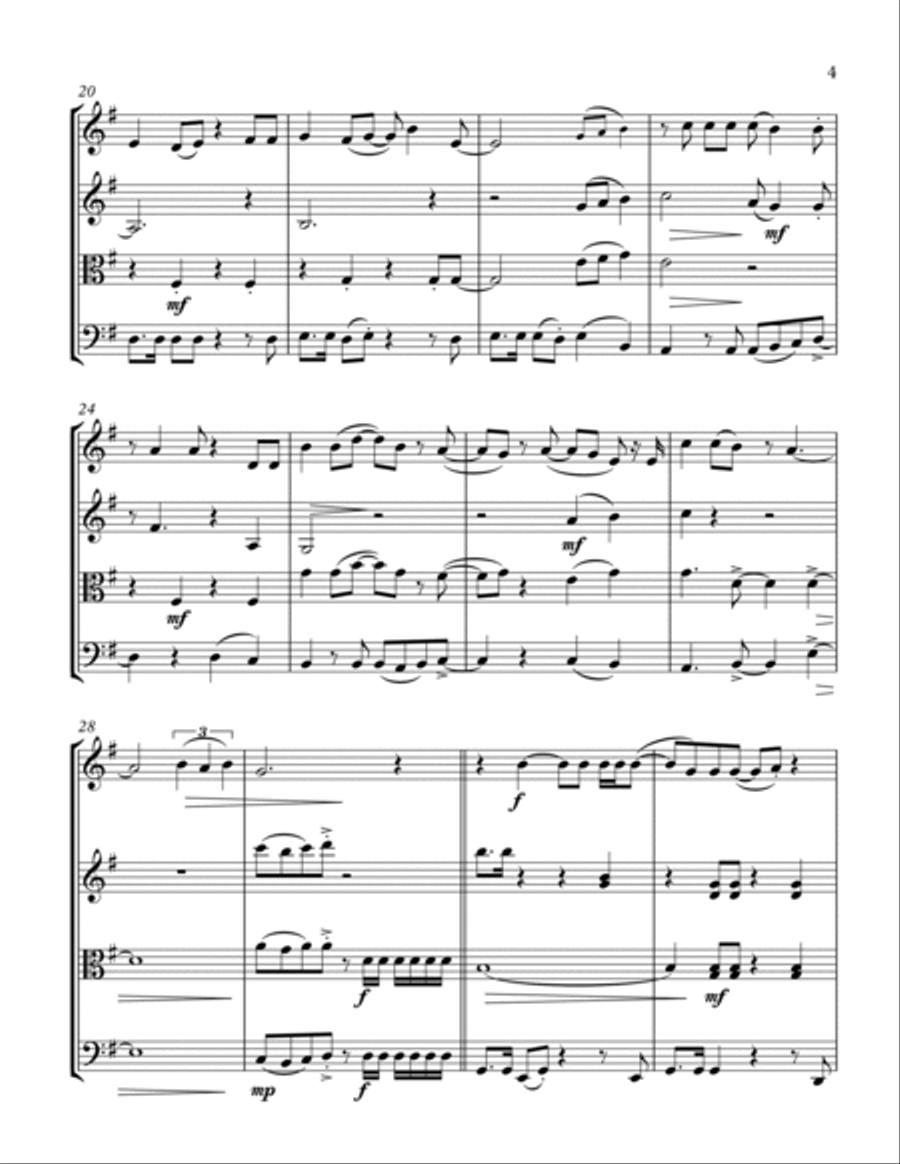 I Wanna Dance With Somebody String Quartet scores gallery preview page 6