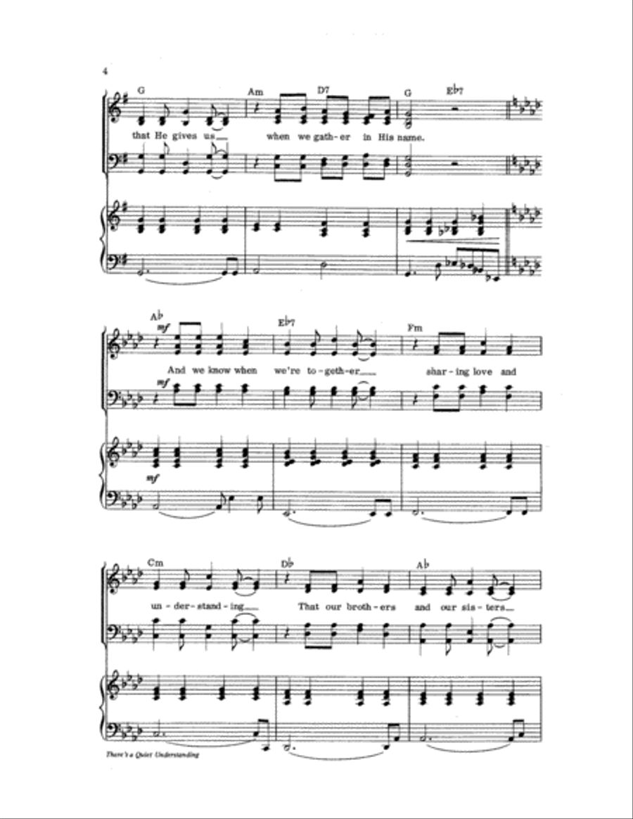 There's a Quiet Understanding Choir scores gallery preview page 4