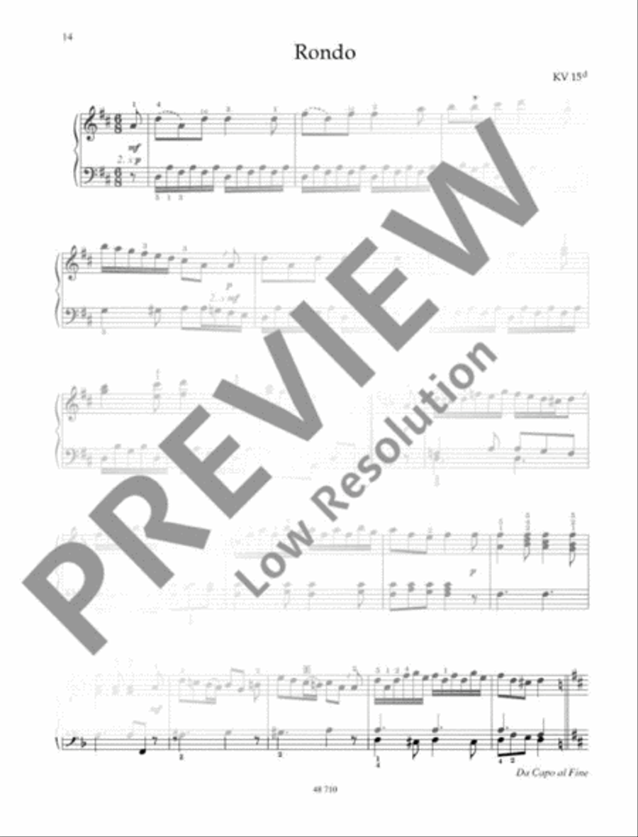 The Young Mozart Piano Solo scores gallery preview page 15
