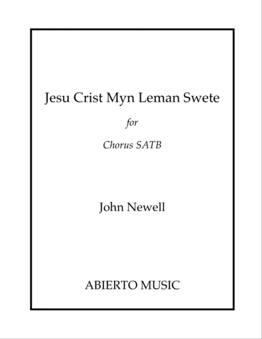 Jesu Crist, Myn Leman Swete 4-Part scores gallery preview page 1