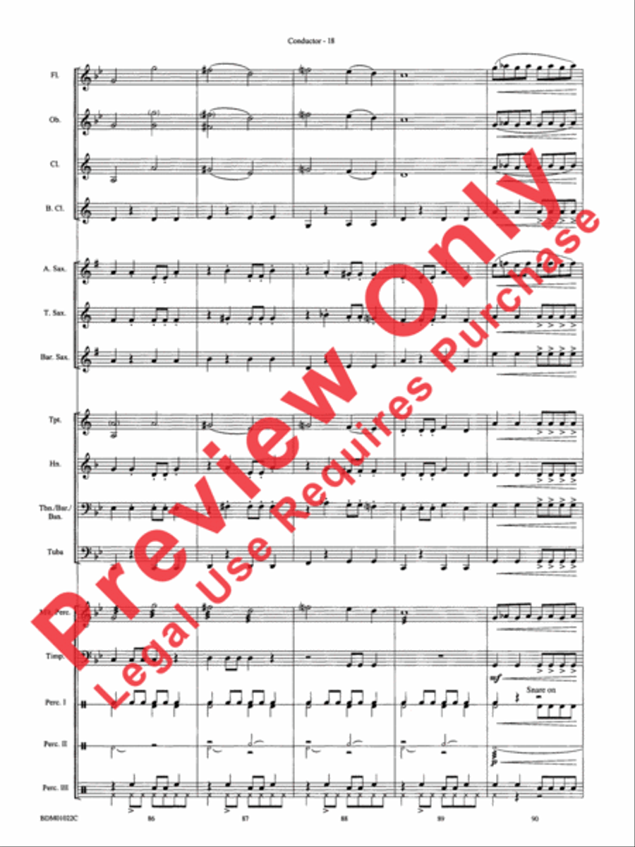 Dark Adventure Concert Band scores gallery preview page 20