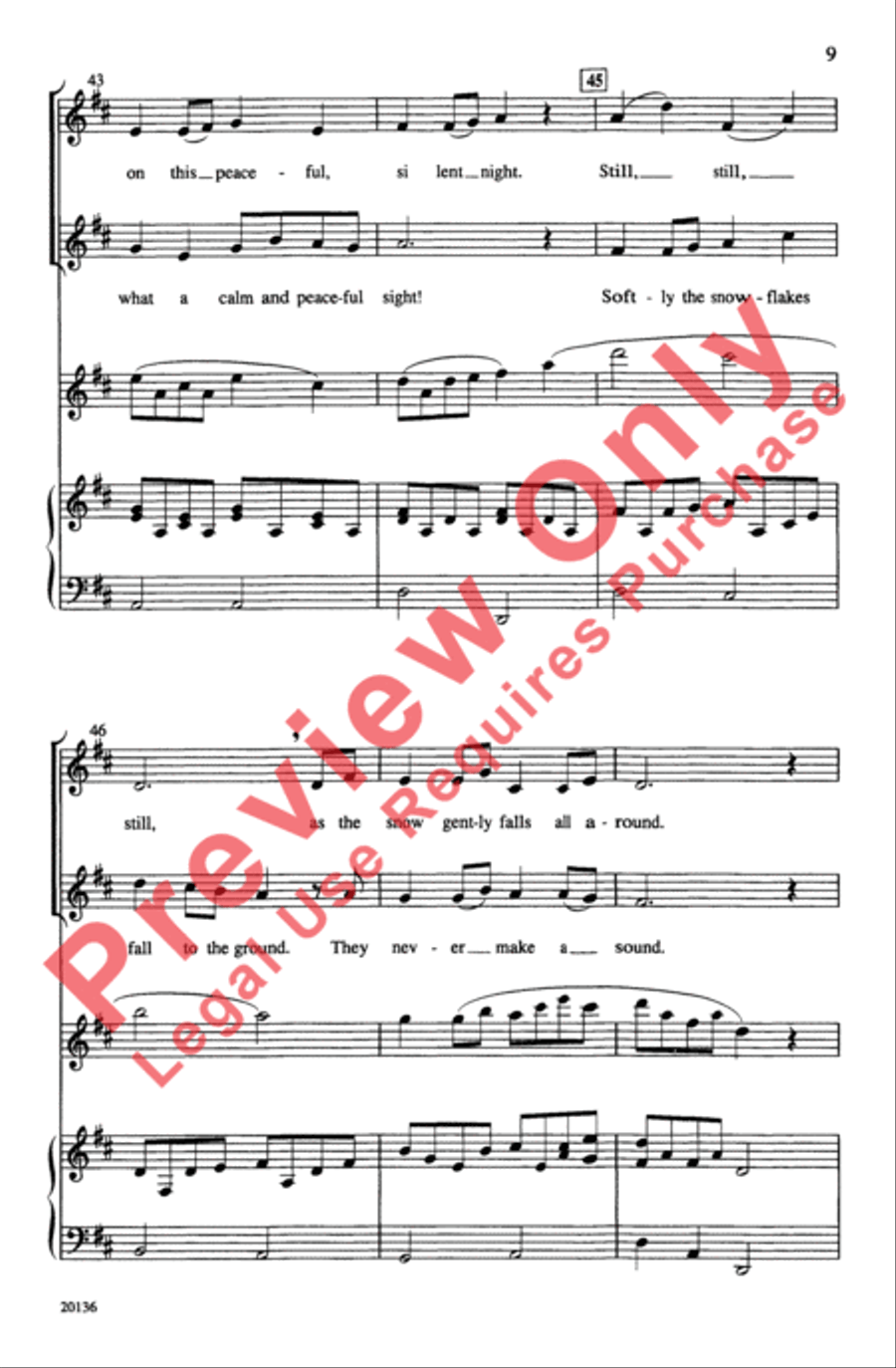 Snow Is Falling Still 2-Part scores gallery preview page 9