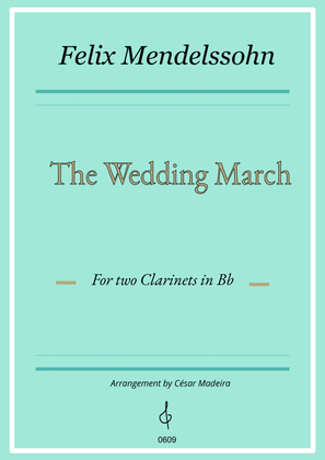 The Wedding March - Clarinet Duet (Full Score)