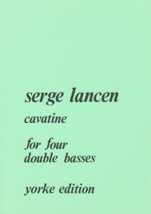 Book cover for Cavatine (Double Bass Quartet)