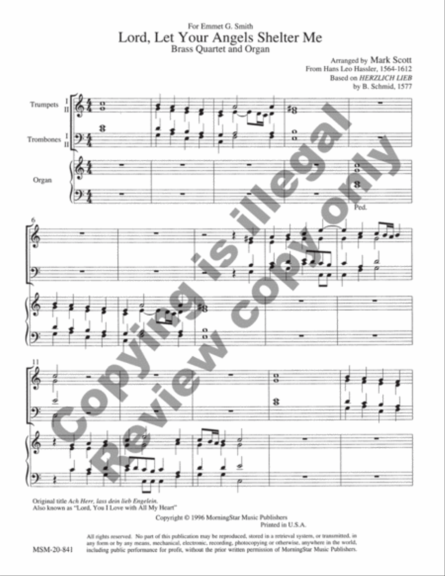 Lord, Let Your Angels Shelter Me Organ scores gallery preview page 3