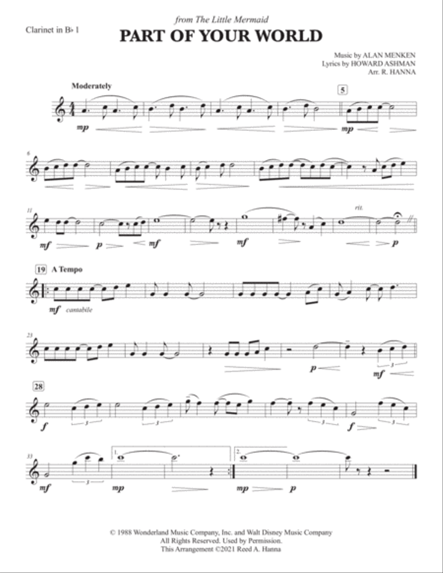 Part Of Your World Woodwind Trio scores gallery preview page 3