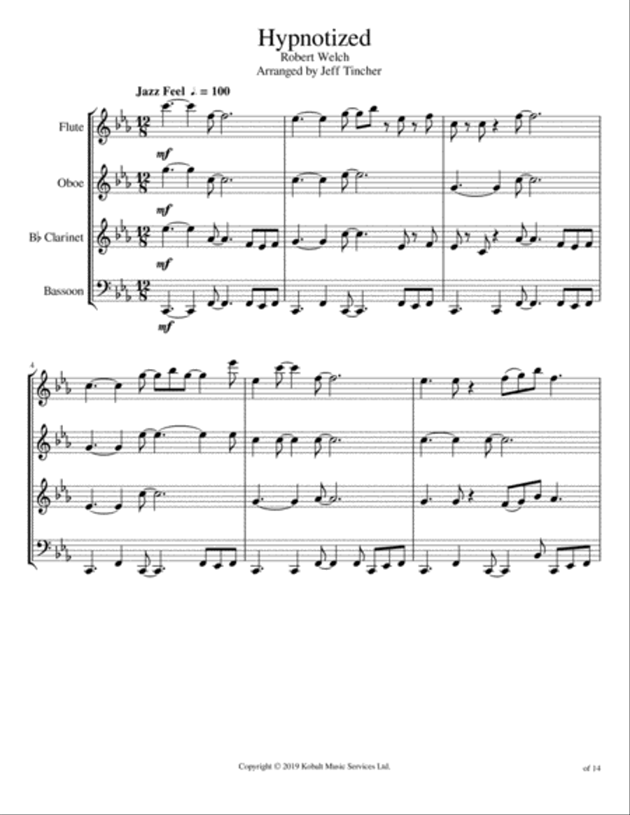 Hypnotized Woodwind Quartet scores gallery preview page 2