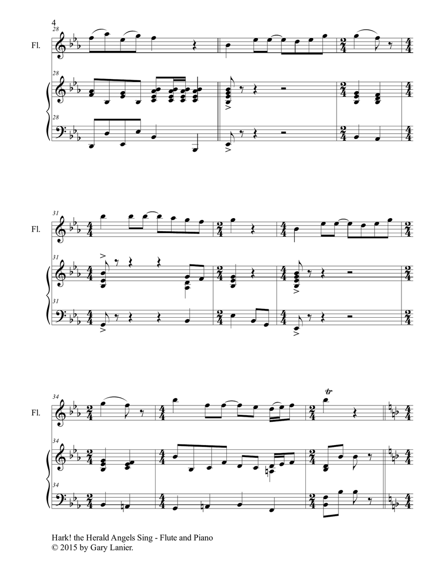 THREE CHRISTMAS HYMNS (Duets for Flute & Piano)