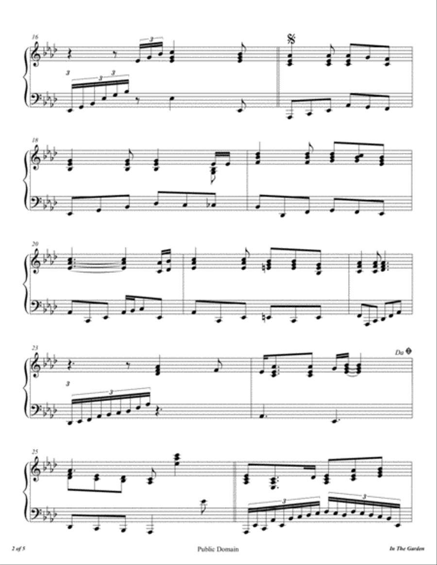 In The Garden Piano Solo scores gallery preview page 3