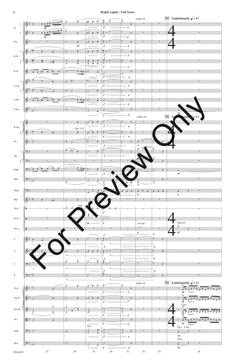 Bright Lights Bright Lights Full Orchestra scores gallery preview page 7