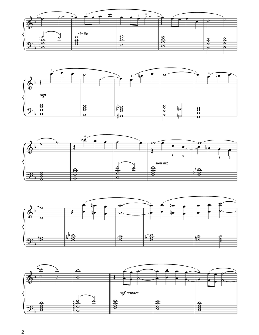 Pavane (theme from 'The Incredible Mrs Ritchie') Piano Solo scores gallery preview page 2