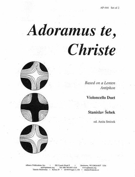 Adoramus Te, Christe - Cello 2