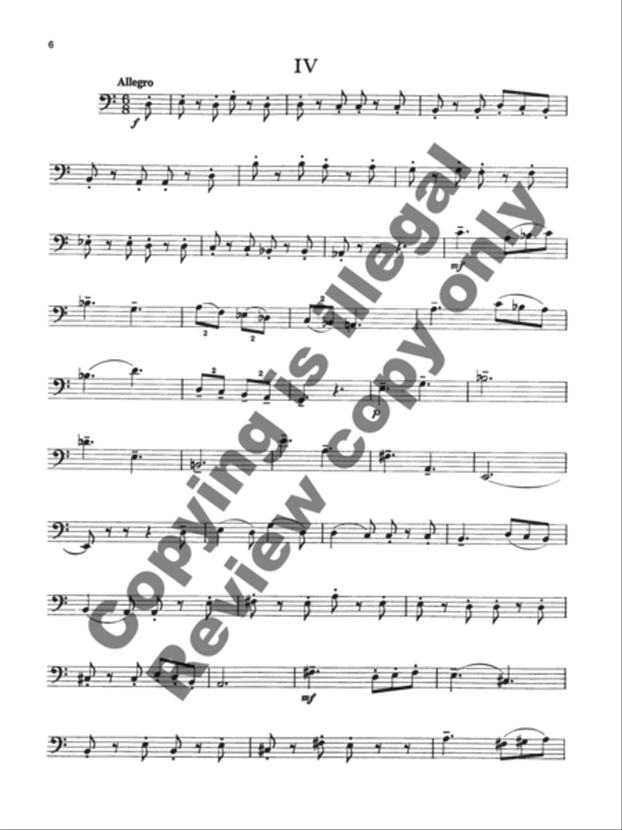 Sonata for Double Bass Double Bass scores gallery preview page 6