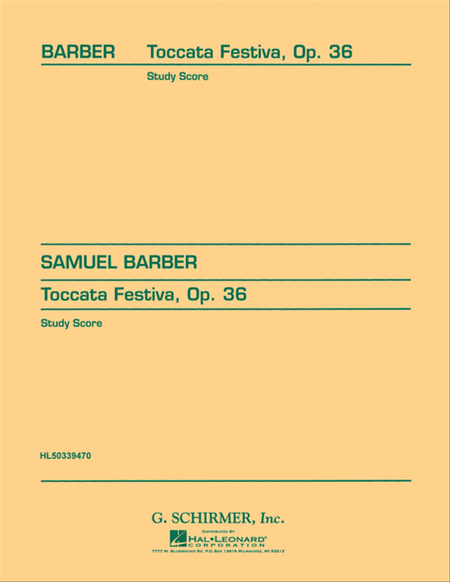 Toccata Festiva, Op. 36 Toccata Festiva, Op. 36 Orchestra scores gallery preview page 1