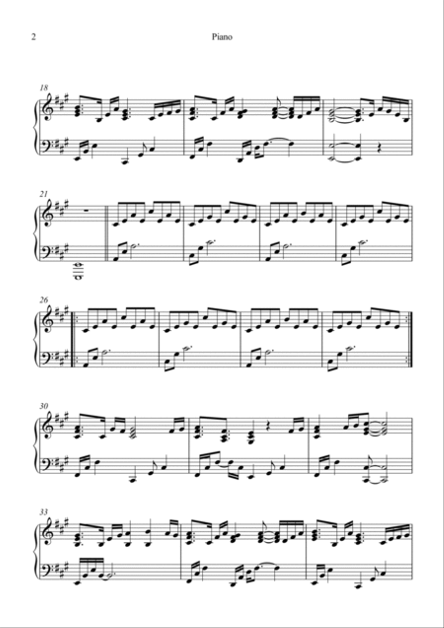 My Immortal Piano Solo scores gallery preview page 2