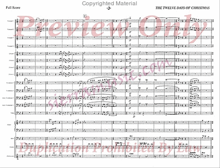 The Twelve Days Of Christmas Jazz Ensemble scores gallery preview page 4