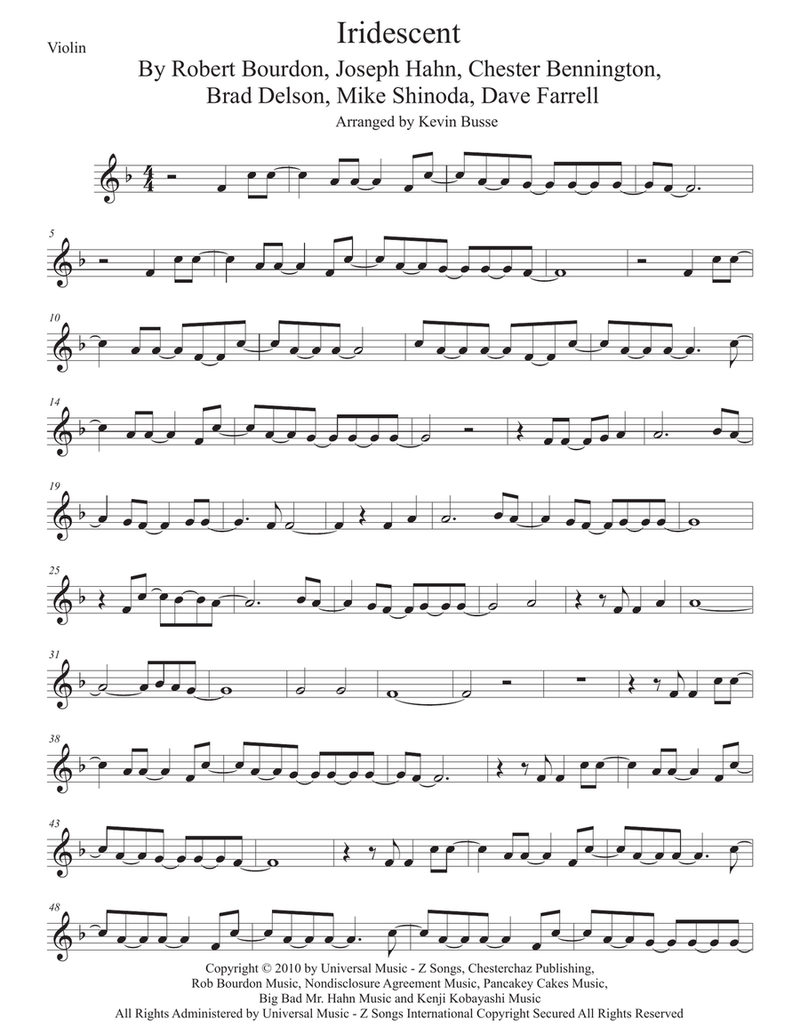 Iridescent Iridescent Violin Solo scores gallery preview page 1