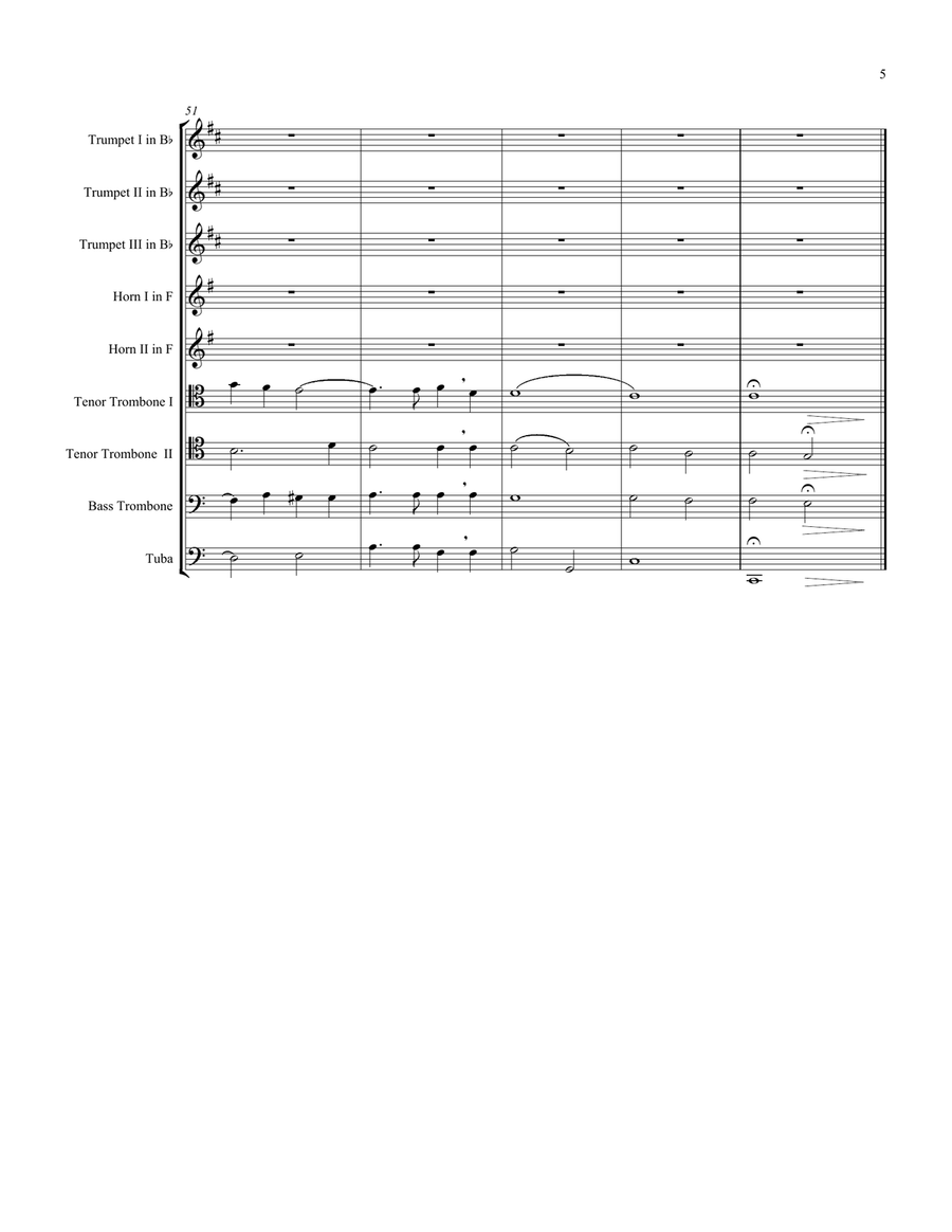Two Sacred Choruses, Op. 115 for 9-part Brass Ensemble Brass Ensemble scores gallery preview page 5