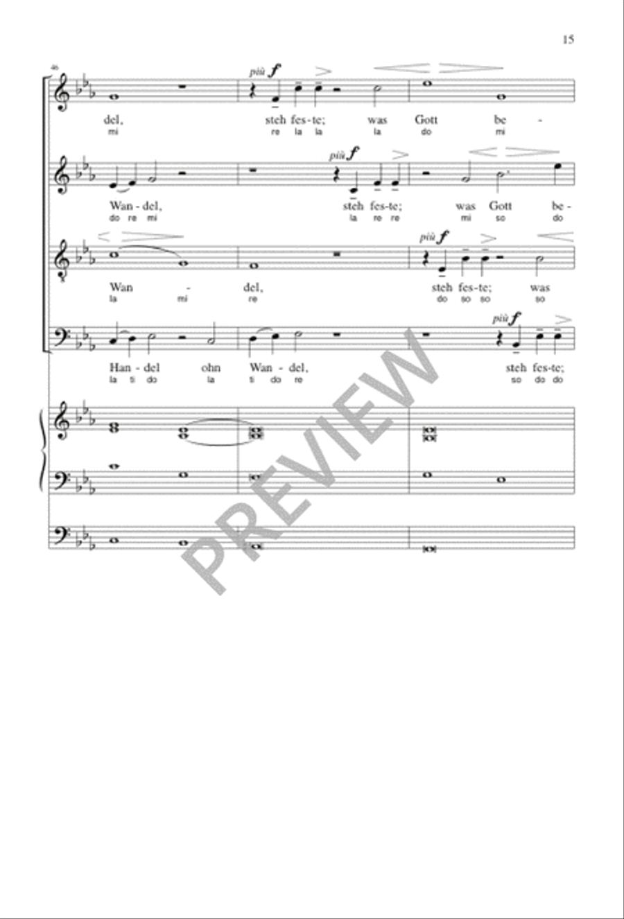 Geistliches Lied, Op. 30: Lass Dich Nur Nichts Nicht Dauren 4-Part scores gallery preview page 14