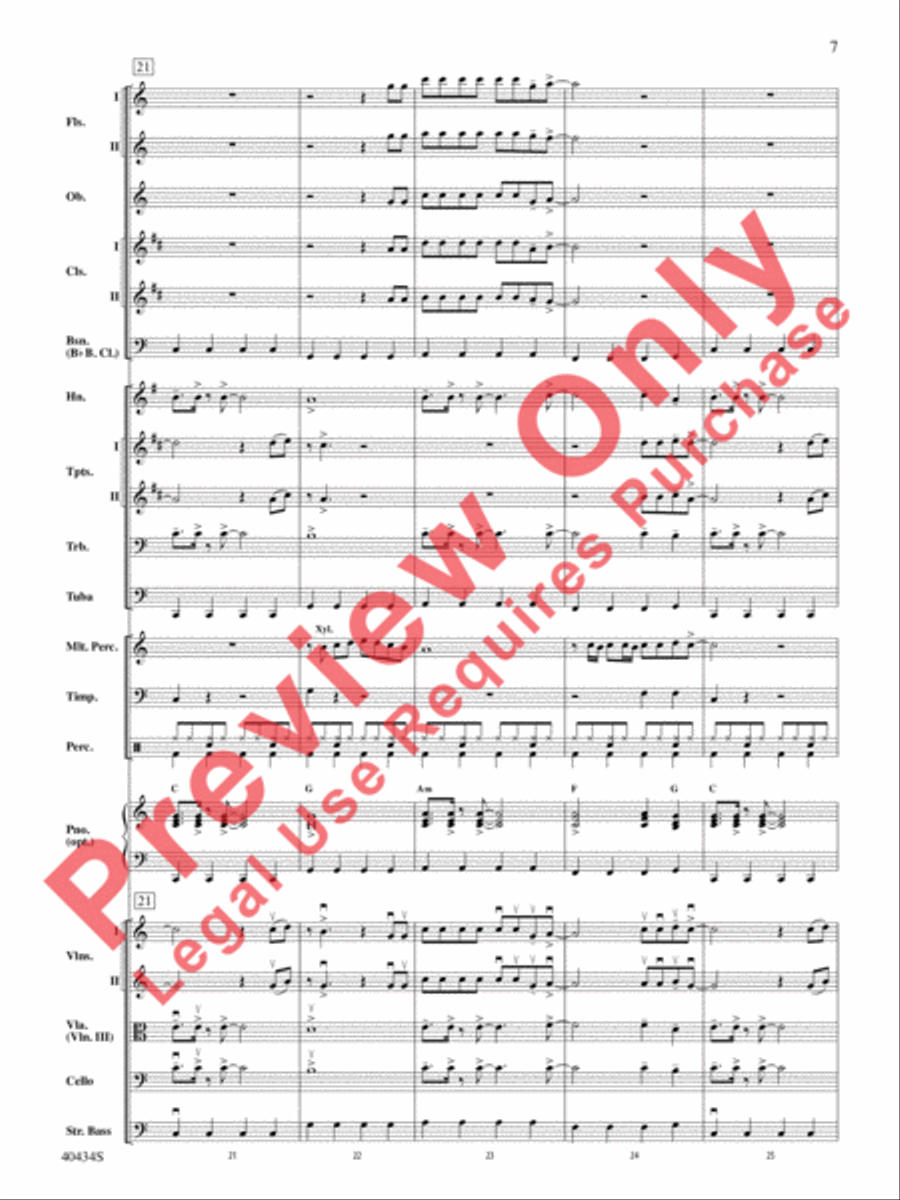 Last Friday Night (T.G.I.F.) / Edge of Glory Full Orchestra scores gallery preview page 8