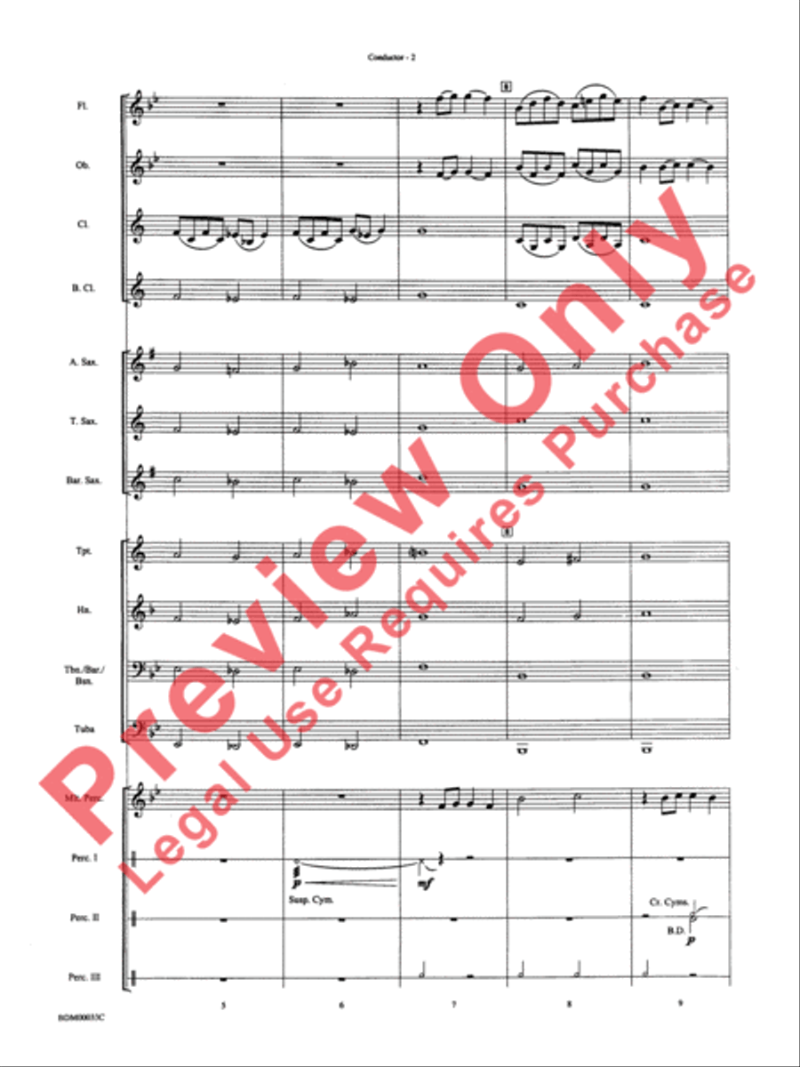 Thunderstorms Concert Band scores gallery preview page 5