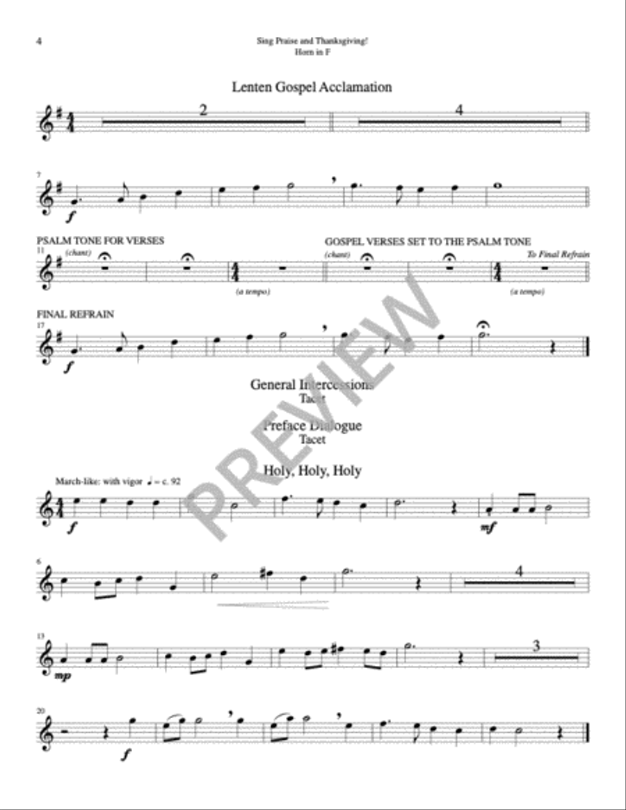 Sing Praise and Thanksgiving Mass-Choir, Cantor, Keyboard, Guitar Edition Choir scores gallery preview page 22