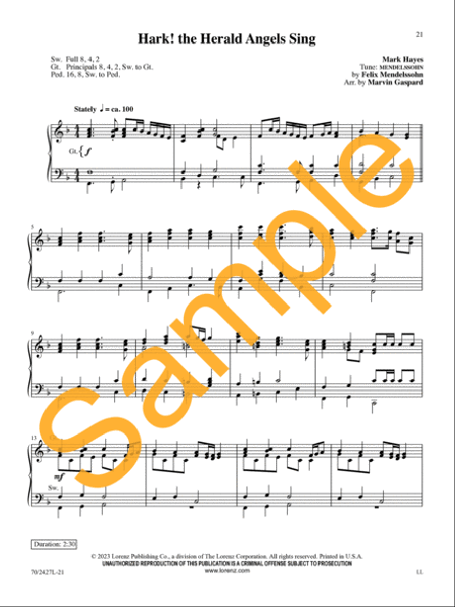 Mark Hayes: Christmas Miniatures for Organ Organ Solo scores gallery preview page 15