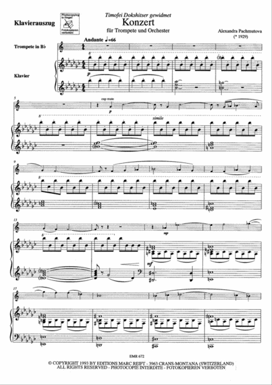 Konzert Konzert Trumpet Solo scores gallery preview page 3
