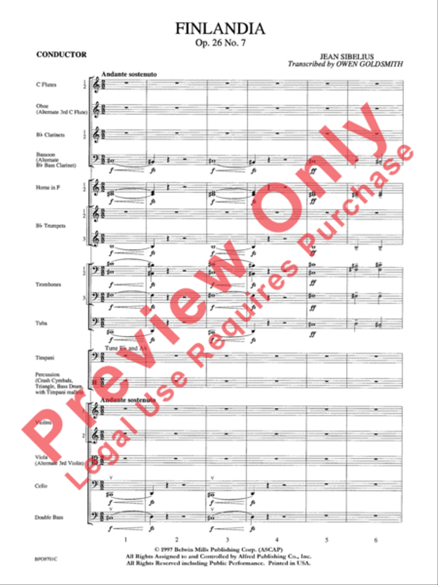 Finlandia Full Orchestra scores gallery preview page 4