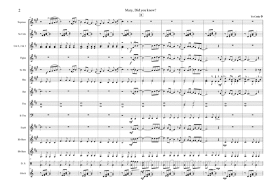 Mary, Did You Know? Brass Ensemble scores gallery preview page 2