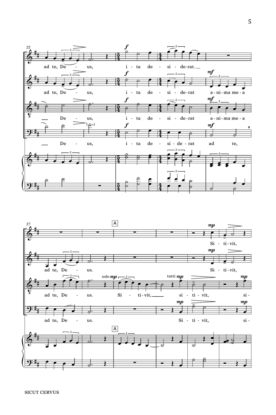 Sicut Cervus 4-Part scores gallery preview page 3