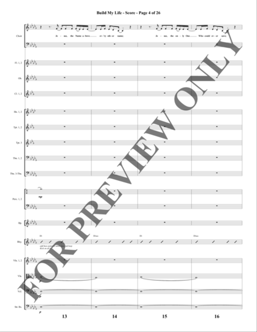 Build My Life - Orchestration Choir scores gallery preview page 5