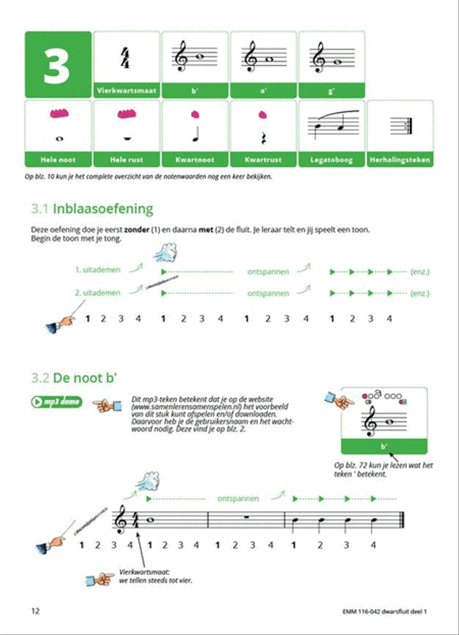 Samen Leren Samenspelen Dwarsfluit Flute Solo scores gallery preview page 5