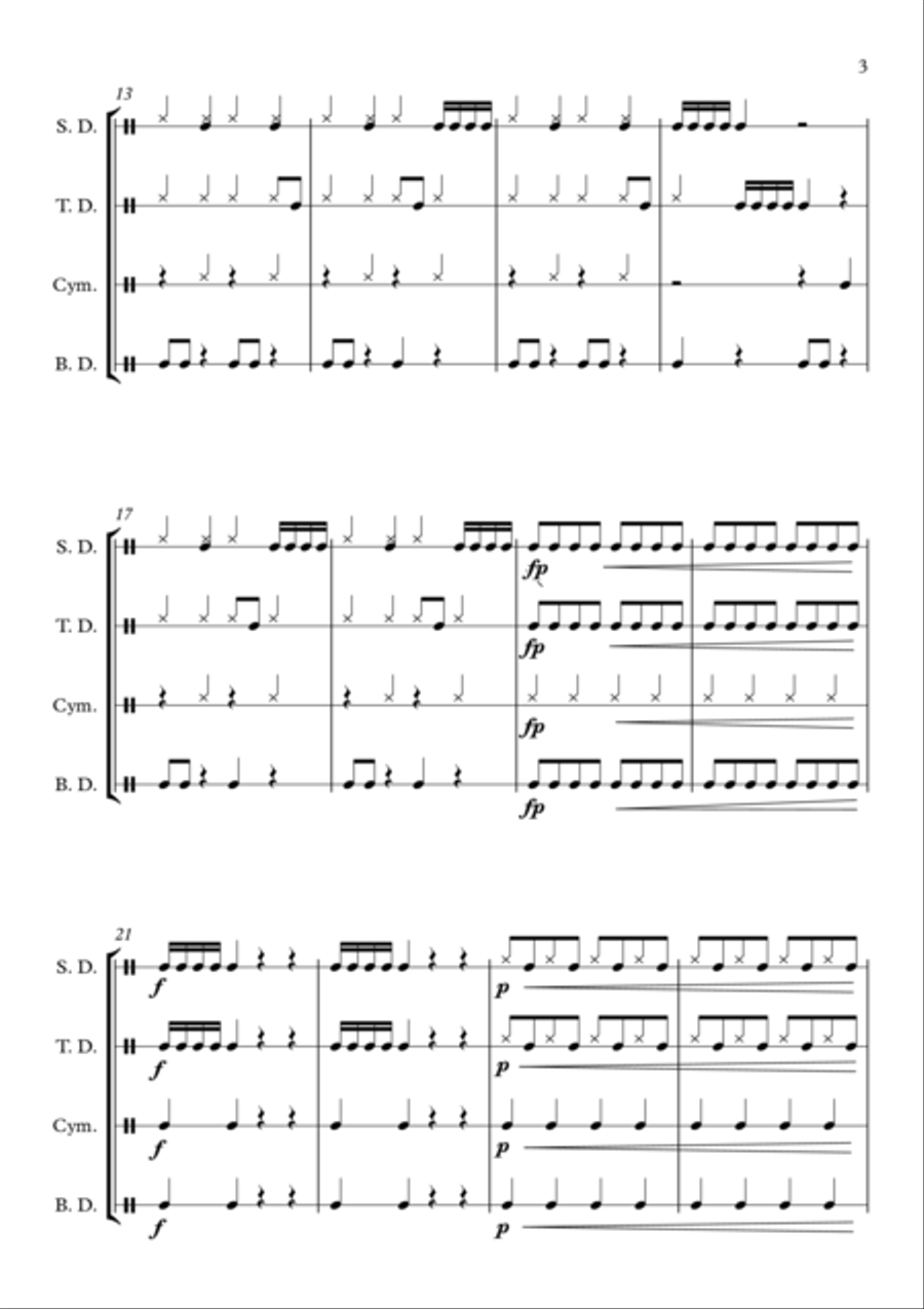 Solid As A Rock Percussion Ensemble scores gallery preview page 3