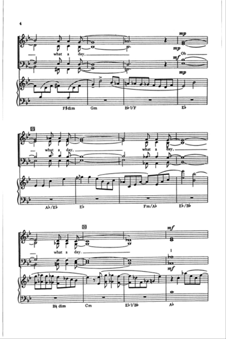 Oh What a Day Oh What a Day 4-Part scores gallery preview page 4