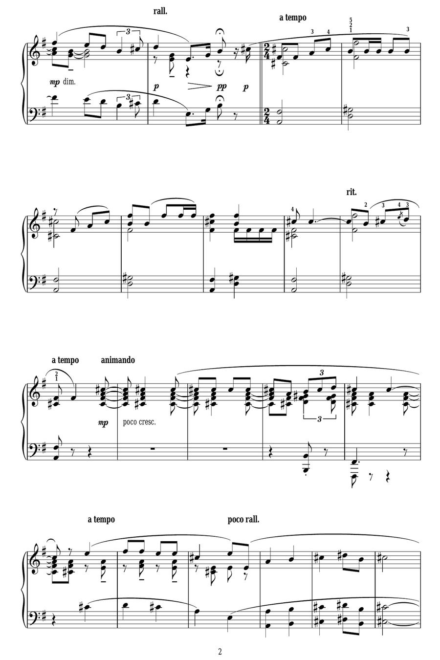 Un Bel Dí Vedremo Un Bel Dí Vedremo Piano Solo scores gallery preview page 2