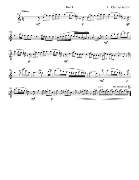 Duos for Two Clarinets - Michel Yost Opus 5 #1 image number null