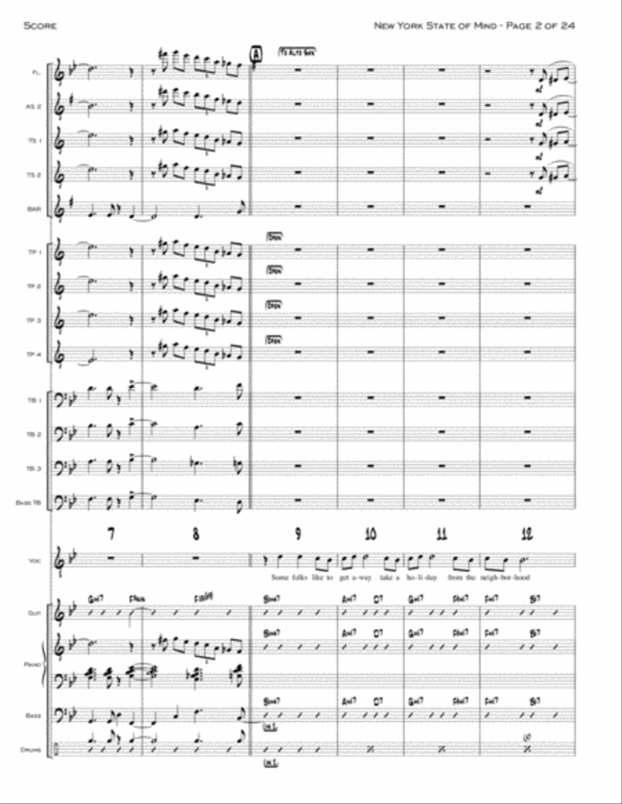New York State Of Mind Jazz Ensemble scores gallery preview page 2