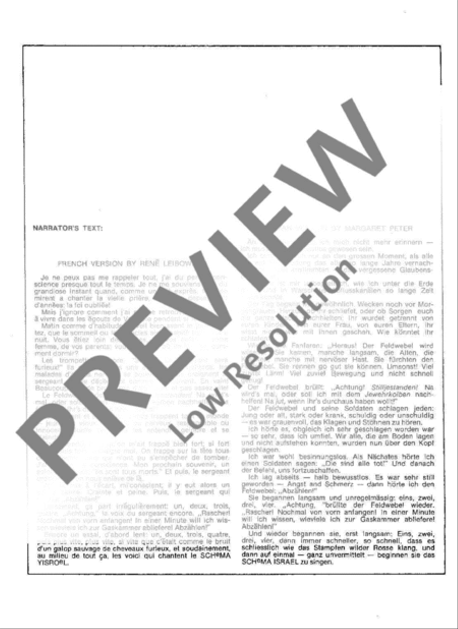 A Survivor from Warsaw Men's Choir scores gallery preview page 8